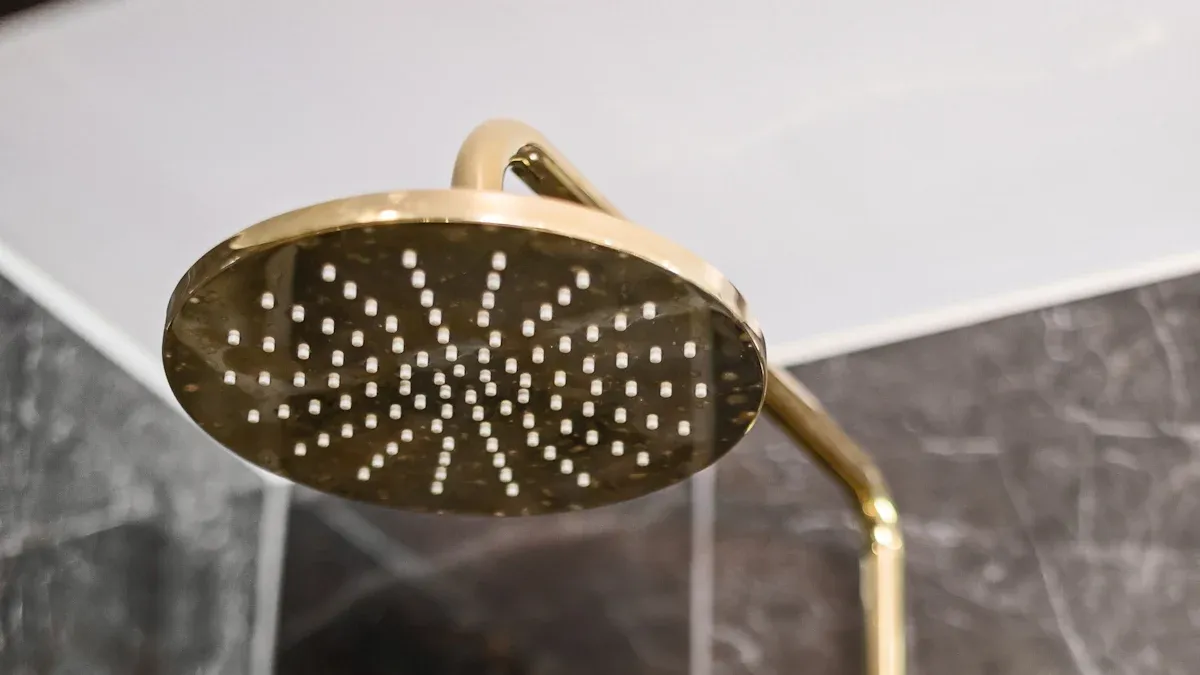 How do I clean my premium adjustable shower head?